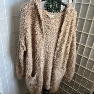 Love Riche Fuzzy Tan Cardigan